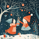 Jouets et surprises dans la neige d'hiver